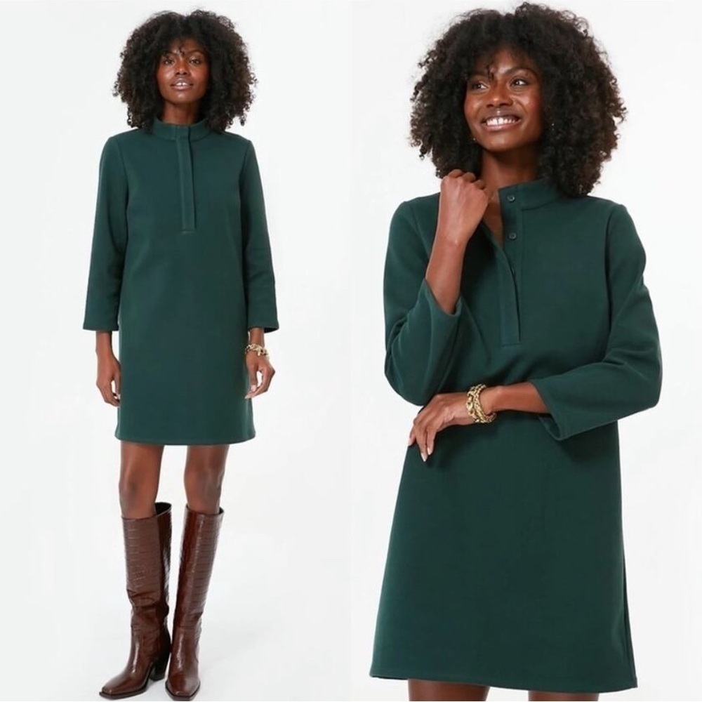 Tuckernuck Avery Mini Dress Green Button Up XXS